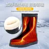 Botas de Lluvia Aote Zapatos de Lluvia Eva de Media Caña 902 Negro Invierno Acolchados Zapatos de Goma para Lavado de Autos Antideslizantes Zapatos de Agua para Pesca Botas de Lluvia de Seguridad para el Trabajo