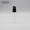 Botella cuadrada de vidrio para loción de 30 ml tapa negra tapa gris botella cosmética botella para base botella para crema BB