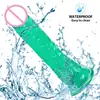 J19, vibrador de cristal transparente com simulação de cor de fábrica, brinquedo sexual feminino.