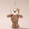 Divertido Colgante de Felpa Creativo de Animal de Dibujos Animados Mono Pequeño Colgante de Felpa Accesorios para Mochila Muñeca Pequeña