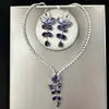 Brincos Pequenos de Zircônia para Mulheres, Flor Borboleta, Brincos Frescos e Doces, Brincos de Prata com Agulha de Nicho de Alta Qualidade