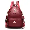 Nova Moda Elegante Estilo Coreano Primavera 2022 Mochila Versátil Simples de Couro Macio Grande Capacidade Bolsa Transversal para Mãe