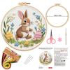Original Pascua Transfronterizo Nuevo Producto Bordado DIY Conejo Hecho a Mano Tela Material Paquete Kit Creativo Hecho a Mano Bordado