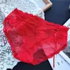 [Rojo Ancola] 880# Ropa Interior Roja Grande de Año Nuevo Malla de Encaje Seda de Hielo Ropa Interior Roja