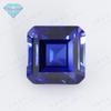 Huagang Gem Square Chanfrando Cheping 34 # Corindo Azul Pedra Nua Atacado 34 Sintético Azul Gem Anéis Principais
