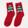 Meias de Natal Novas de Inverno Femininas Desenho Animado Europeu e Americano Meias de Natal de Inverno Meias de Chão de Lã Coral Meias de Dormir