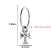 Nuevo Diseño de Nicho de Henson Jewelry Aro para Oreja Sin Costura de 0.8 mm de Diámetro Colgante de Cruz Joyería para Piercing