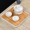 Juego de Té de Porcelana Blanca Kung Fu de Placa de Burbujas Secas Simple para el Hogar Taza con Tapa Juego Completo Plato Plato de Almacenamiento de Agua Taza de Té Mesa de Té Pequeña Mini