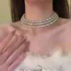 Acessório de Colar para Vestido de Noite Estilo Socialite Luxuoso com Acabamento de Alta Qualidade, Cheio de Diamantes, Design Floral Vermelho, Elegante Corrente para Clavícula Feminina