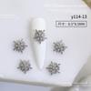 Outono e inverno nova arte de unha de floco de neve zircão joias ouro e prata diamante acessórios decoração de unhas de natal diamante atacado