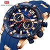 MINIFOCUS Fox MF0349G reloj deportivo de moda para hombre, correa de silicona, reloj de cuarzo para hombre