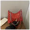 Bolsa de mano tipo tote de lunares de gran capacidad estilo coreano para mujer, simple y versátil, adecuada para ir al trabajo, salidas casuales y compras