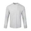 Ropa Vintage Yidao Otoño 2026 Nuevo Estilo Americano Color Sólido Camisa Básica Base para Hombre, Camiseta Simple Holgada de Cuello Redondo y Manga Larga