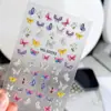 Adesivos de Unha Florais Coloridos Borboleta 3D Embossed 5D Versátil Borboleta Colorida Adesivos DIY para Capa de Celular Modelo HG