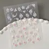 Pegatinas para Uñas con Flores de Polvo Degradado Transfronterizas, Mariposas 3D Rosa Púrpura Flor Pequeña Mariposa Pegatinas para Uñas DIY Estilo SL