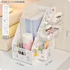 Apoio de Livro de Mesa Painel Perfurado Caixa de Armazenamento Dormitório Estudantil Prateleira de Armazenamento de Mesa Porta-Canetas de Papelaria Organizador de Livros