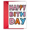 Set de Sobres Creativos de Tarjeta de Felicitación de Cumpleaños de Neón para Productos Nuevos Transfronterizos Tarjeta de Agradecimiento para Fiesta de Cumpleaños Tarjeta Tamaño Grande
