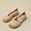 Zapatos Planos Mary Jane para Mujer, Nuevo Estilo Verano 2025 Zapatos sin Cordones, Zapatos de Piel Brisa Suave de Noche para Combinar con Faldas