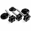 Tornillo de apriete manual Flor de ciruelo de seis estrellas Cabezal de goma Ajuste sin herramientas Mango de plástico con cabezal de goma Tornillo M6 Accesorios de ferretería para muebles