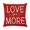 Almofada popular para o Dia dos Namorados com estampa de letras, capa de almofada com tema de amor, almofada de cabeceira, almofada decorativa para um ambiente festivo.