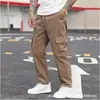 En stock, transfronterizo, nueva colección primavera/otoño: pantalones largos casuales deportivos para hombre con bolsillos, diseño de pierna recta moderno y cómodo, venta al por mayor