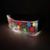 Máscara de Medio Rostro con Tecnología LED de Siete Colores Cambiantes de Doble Control, Diseño de Moda para Fiestas de Baile, Festivales y Discotecas, Accesorio de Acrílico LED