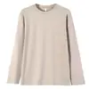 Camiseta Base de Cuello Redondo de Terciopelo Cepillado Doble Cara Otoño e Invierno 26 Años, Camiseta de Manga Larga Gruesa Antibacteriana Holgada, Color Sólido
