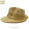 Sombrero de paja estilo británico Jazz para hombre Sombrero de paja de verano de moda estilo japonés y coreano sombrero para el sol sombrero de copa