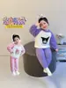 Pijama feminino para outono e inverno, fleece de coral, espessado e forrado, novo modelo 2025, conjunto de roupa caseira de flanela para crianças