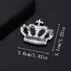 Moda Coreana de Alta Gama para Hombres y Mujeres Broche de Corona Completa de Diamantes Aleación Electrochapado Anti-Reflejos Accesorios de Pines de Pedrería