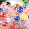Contas de Gelo Coloridas Banhadas 16mm Acrílico com Furo Passante Contas Redondas Corrente para Celular Acessórios de Joias DIY Materiais para Miçangas Contas Soltas