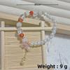 Pulseira Jade Dourado Contas Abóbora Pulseira de Contas Novo Estilo Zen Chinês Antigo Pedra Natural de Alta Qualidade Feminina Abóbora