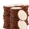 Rebanadas de Tronco Natural de Pino Populares de Amazon para Mayoristas, Adornos Decorativos, Manualidades Navideñas, Posavasos DIY de Rebanadas de Tronco