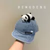 Gorro de Bebé Estilo Primavera y Otoño Panda Ala Suave Gorro de Sol para Niños y Niñas Gorra de Béisbol de Mezclilla para Niños Pequeños Protección UV