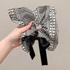 Verão Dopamina Xadrez Lenço Quadrado Scrunchie 2025 Novo Estilo Coreano Rabo de Cavalo Baixo Amarrador de Cabelo Acessório de Cabelo