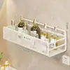 Estante de Baño Montado en la Pared Sin Taladro Estante de Almacenamiento para Productos de Cuidado de la Piel, Cesta Colgante para Lavabo, Organizador de Almacenamiento para Cosméticos y Mascarillas de Baño