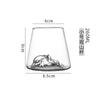 Taza de Agua de Vidrio Creativa para el Hogar Montaña Fuji Taza de Whisky Taza de Té Guanshan Taza de Leche Taza Japonesa para Vino de Frutas Pico de Montaña