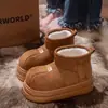 Botas de invierno todo incluido para mujer, nuevo estilo 2025, para exteriores, antideslizantes, forradas de polar, pantuflas de algodón de suela gruesa para mujer