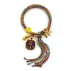 Pulsera Tejida a Mano de Hilo de Algodón de Tíbet Trenzada Wuye Manjushri Zorro Hada Thangka Pulsera de Reencarnación Pulsera Tejida a Mano Estilo Tíbet