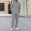 2025 Nuevo Amazon Sudadera con Capucha de Manga Larga Conjunto Lino Otoño Holgado Casual Algodón Lino Cárdigan Camisa