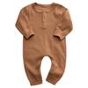 Macacão Bebê Estilo Escandinavo Padrão Vertical Listras Caneladas Tipo Bebê A Alta Elasticidade Roupa de Fazer Cocô Recém-Nascido Harem Sem Ossos