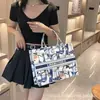 Bolso Nuevo para Mujer 2024, Bolso de Fieltro, Bolso Tote de Regalo, Bolso Versátil, Bolsa de Compras Estampada, Bolsa de Almacenamiento, Gran Capacidad