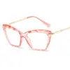 Nuevas gafas lisas TR90 ins marco grande marco de diamante cara redonda mujeres adelgazantes lisas anti-luz azul gafas con marco para miopía