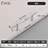 Oukali Hardware Lujo Ligero Francés Aleación de Zinc Tirador de Armario Plata Brillante Estilo Europeo Americano Agujero Único Tirador de Puerta de Cajón y Gabinete