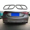 Adecuado para 22 Tubo de Escape de Cola para Mercedes-Benz Clase C W206 Tubo de Escape Modificado Amg Cubierta de Tubo de Escape de Cola Cuatro Salidas Pegatina Decorativa para Cubierta de Tubo de Escape