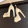 Pendientes de Botón Geométricos Irregulares Exagerados de Metal con Superficie Brillante, Estilo Nuevo 2026, Pendientes de Personalidad, Sentido del Diseño, Adornos para Orejas