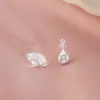 Novos Brincos de Leque Dobrável Estilo Chinês Retrô Pipa para Mulheres, Brincos Assimétricos com um Toque Versátil e Elegante, Atacado para Transmissão ao Vivo
