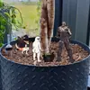 Mz964 Planta en Maceta Interesante para Orinar Transfronteriza Tarjeta Insertada de Madera Planta Mini Tarjeta Decorativa de Maceta Artesanía de Madera