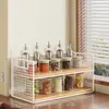 Estante de Especias para Cocina Estante Multifuncional para Almacenamiento de Condimentos en Encimera Organizador de Utensilios de Cocina para Aceite Sal Salsa de Soja Vinagre Estante