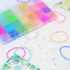 Cuentas de vidrio de colores para bisutería en una caja, cuentas pequeñas iridiscentes, juego completo de accesorios para aretes y collares de cuentas hechos a mano